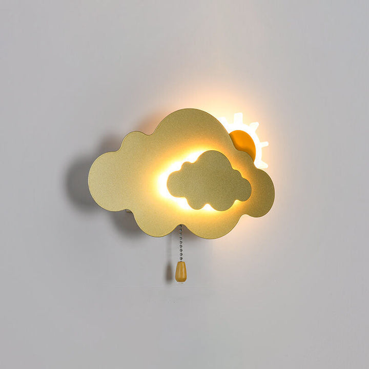 Lámpara de aplique de pared LED de hierro nublado minimalista moderno 