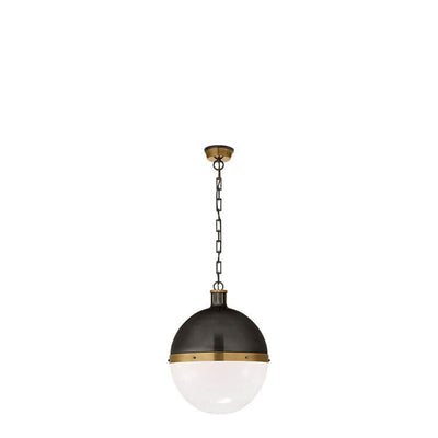 Nordic Minimalist Brass Glass Ball 1-Light Pendant Light