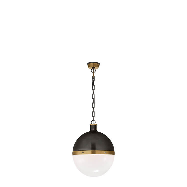 Nordic Minimalist Brass Glass Ball 1-Light Pendant Light