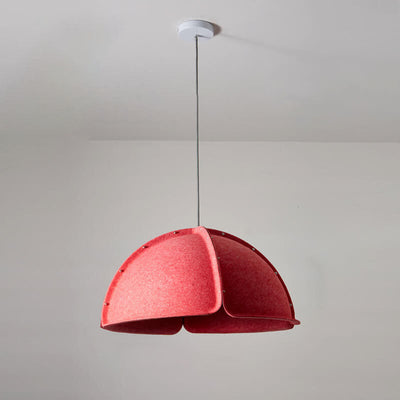 Japanese Retro Round Dome Felt Iron 1-Light Pendant Light