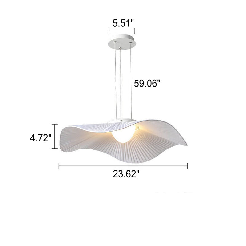 Modern Creative Cloth Lotus Leaf LED Semi-Flush Mount Light