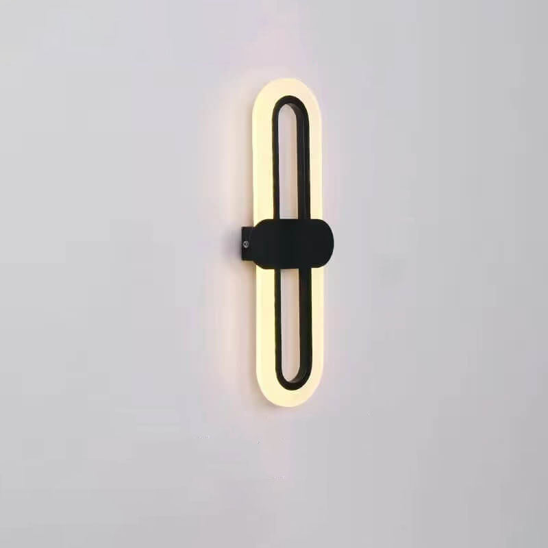 Moderne minimalistische Rundring-LED-Wandleuchte aus Acryl-Aluminium 