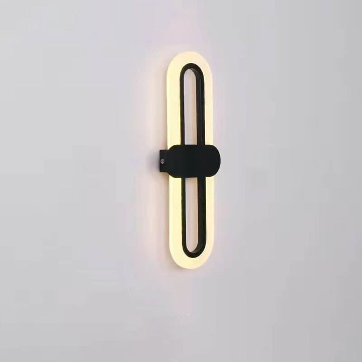 Moderne minimalistische Rundring-LED-Wandleuchte aus Acryl-Aluminium 