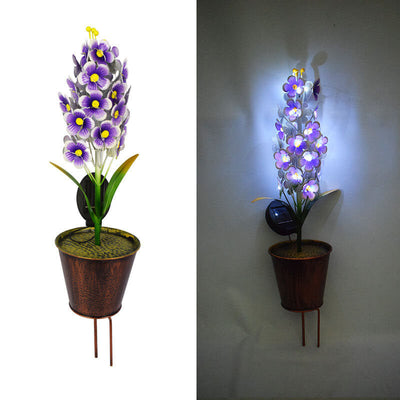 Solar Simulation Flower Potted Plant Outdoor LED Lawn Landscape Light