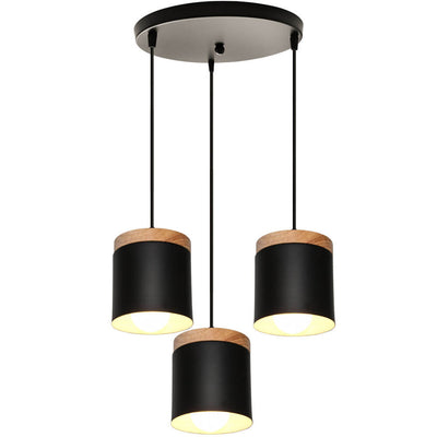 Modern Solid Color 1/3-Light Iron Pendant Light