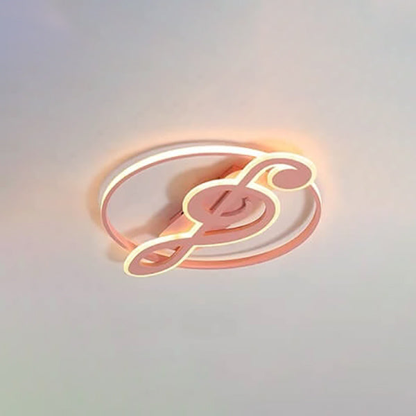 Plafonnier LED encastré avec notes de musique créatives nordiques 