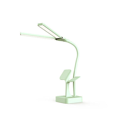 Modern Folding Dual Lamp Plug-In Station Table Lamp