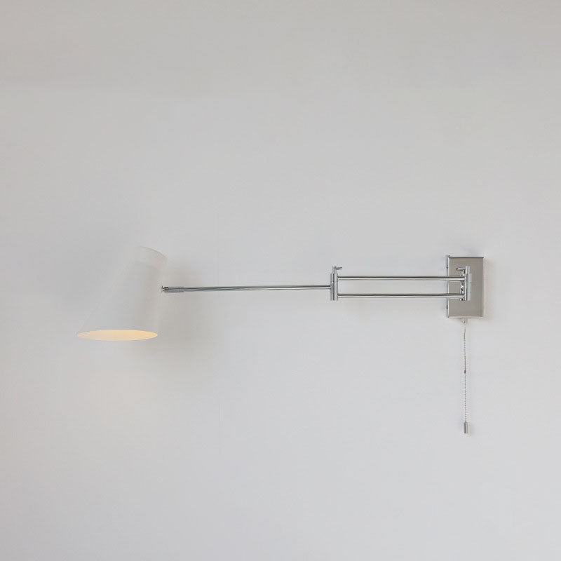 Contemporary Nordic Horn Cone Iron Rotating 1-Light Wall Sconce Lamp for Living Room