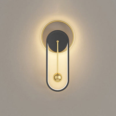 تصميم ساعة حائط حديدية صناعية نوردية مع مصباح حائط LED 