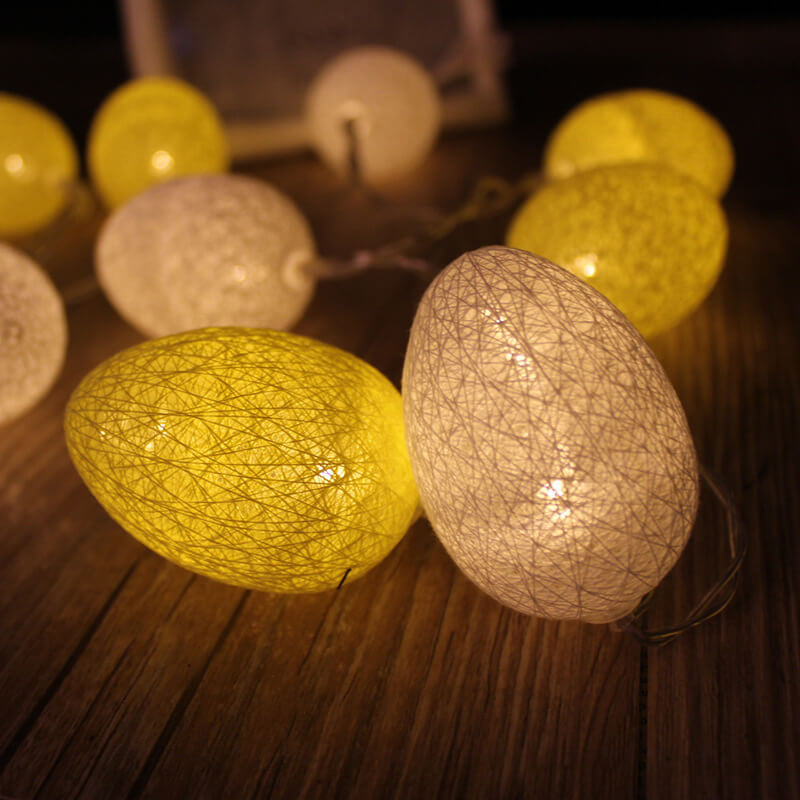 LED Easter Egg Cotton Wire String Lights Decorative Copper Wire String Lights