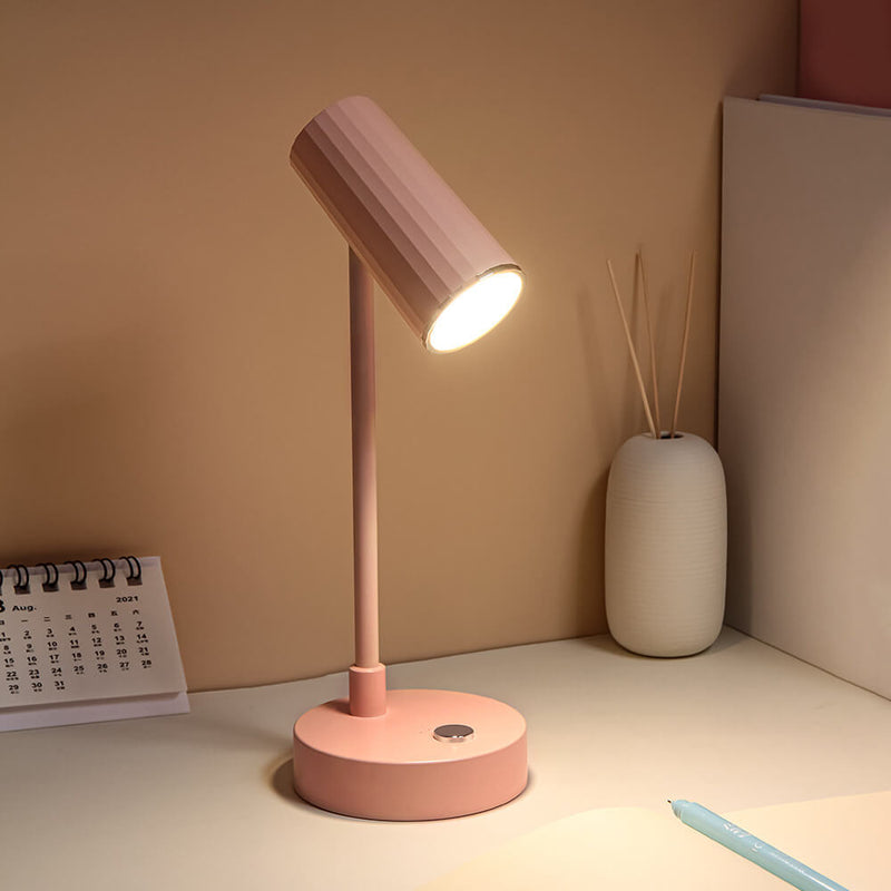 Nordic Minimalist Solid Color USB Rechargeable LED Reading Table Lamp