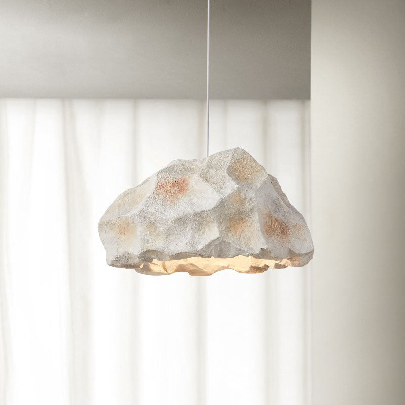 Nordic Wabi-Sabi Faux Stone Cement 1-Light Pendant Light