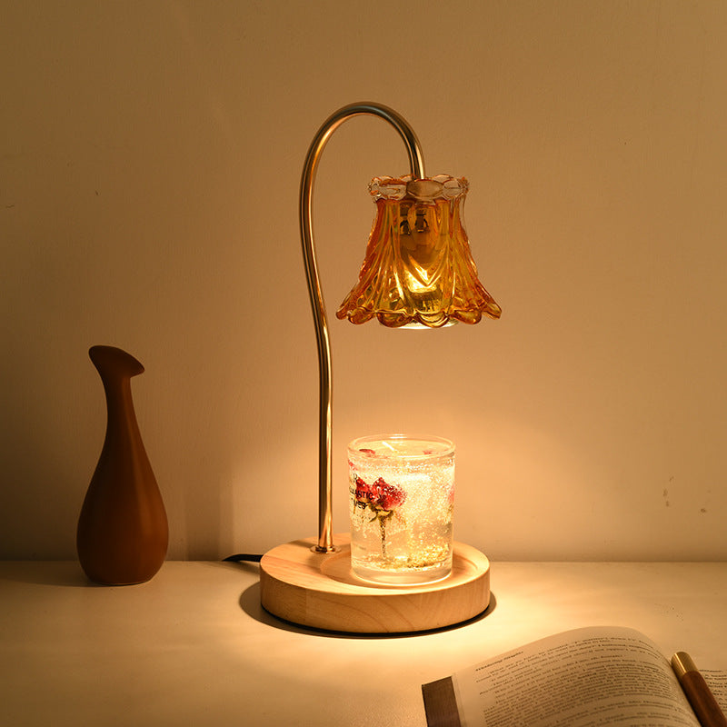 Lampe de table à une lumière Nordic Classical Bellflower en cire fondue 
