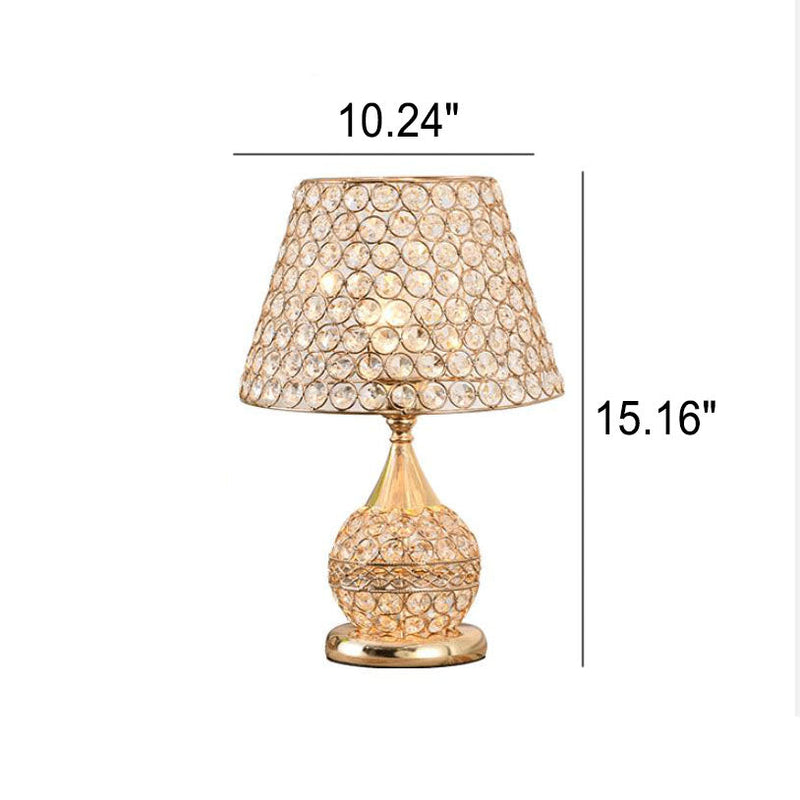 Nordic Luxury Crystal Cone Geometry 1-Light Table Lamp