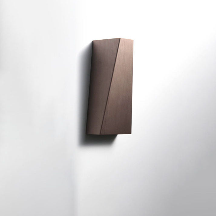 Modern Minimalist Brushed Aluminum Geometric Square LED Wall Sconce Lamp