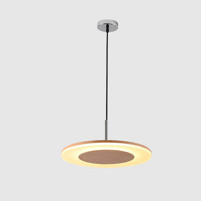 Nordic Creative Round Flying Saucer Flat LED Pendant Light