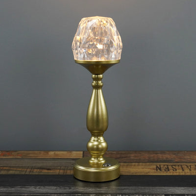 Lámpara de Mesa Táctil LED de Metal y Plástico con Columna Creativa Retro 