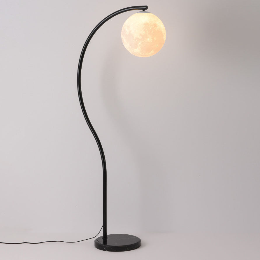 Lámpara de pie de 1 luz de hierro y mármol minimalista moderna 