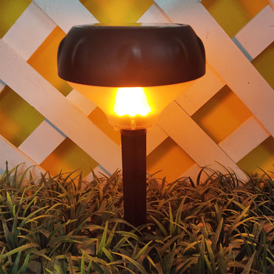 RGB Solar Flame Outdoor Waterproof LED Ground Plug Path Light