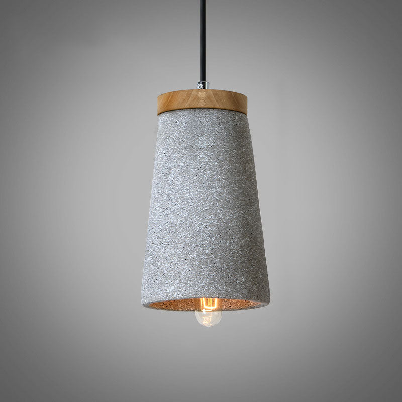 Industrial Vintage Column Cone Cement 1-Light Pendant Light