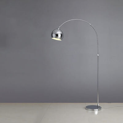 Nordische, minimalistische Angelrutenkuppel mit rundem Schirm, 1-Licht-Stehlampe 