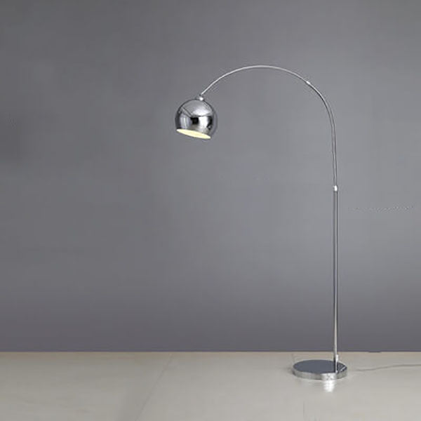 Nordic Minimalist Fishing Rod Dome Round Shade 1-Light Standing Floor Lamp