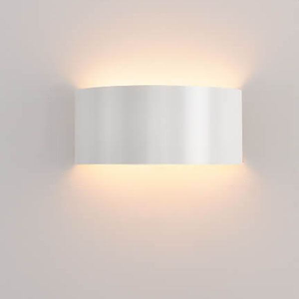 Minimalist Solid Color Iron Half-circle LED Wall Sconce Lamp