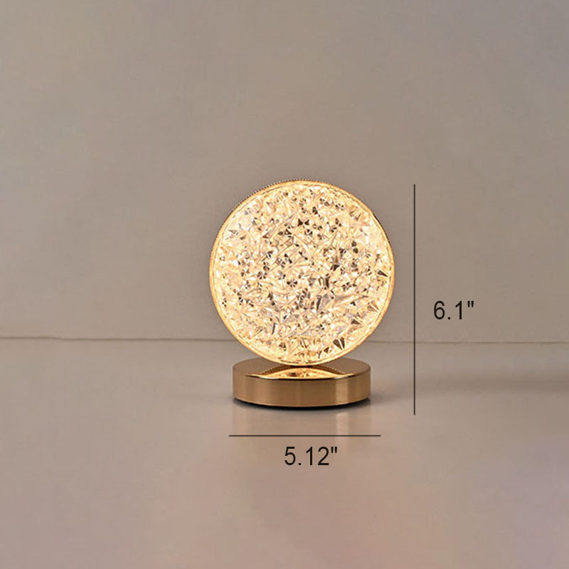 Lampe de table USB LED en acrylique créatif nordique avec géométrie étoile lune en métal 