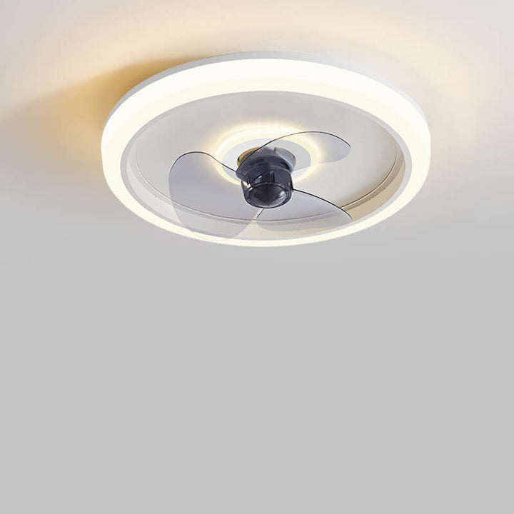 Einfacher moderner Acryl-Leichtgewicht-LED-Deckenventilator mit Licht 