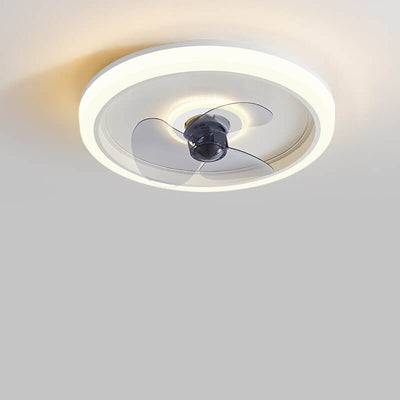 Simple Modern Acrylic Lightweight LED Flush Mount Fan Light