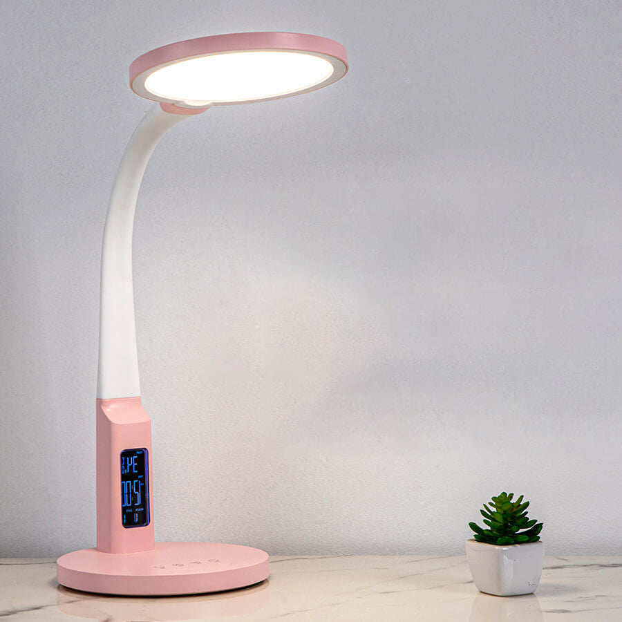 Modern Minimalist ABS Silicone Intelligent Ring Touch LED Reading Desk Lamp For Living Room &amp; Bedroom