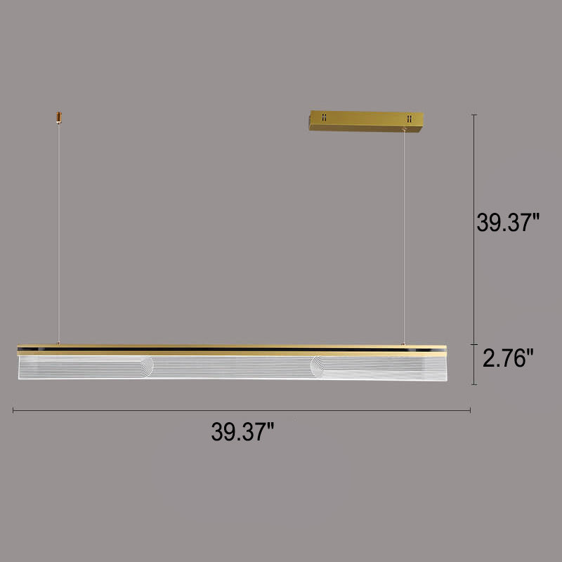 Moderner kreativer Acryl-Langstreifen-Design-Insel-Licht-LED-Kronleuchter