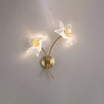 European Creative Lotus Flowers  Acrylic LED Wall Sconce Lamp