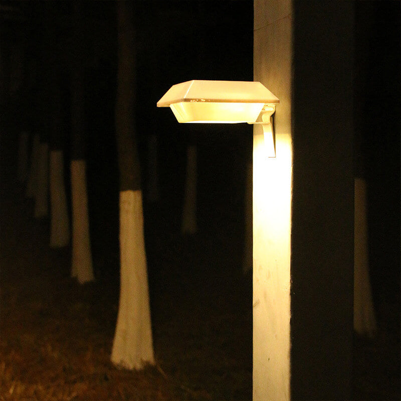 Solar Square Sink Design Wasserdichte LED-Gartenzaun-Wandleuchte für den Außenbereich 