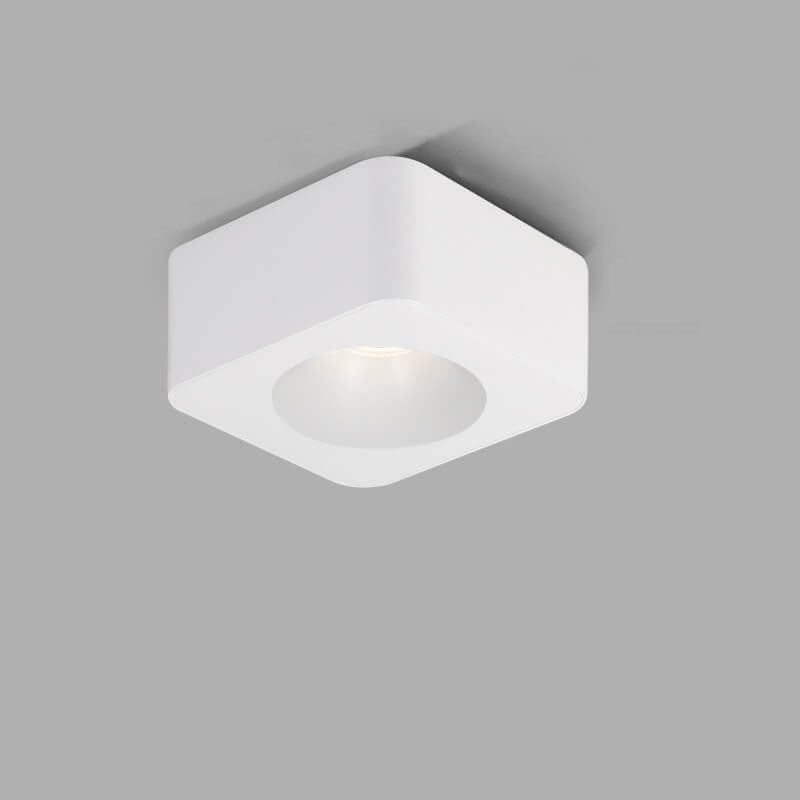 Modern Minimalist Solid Color Square Aluminum LED Spotlight Flush Mount Ceiling Light