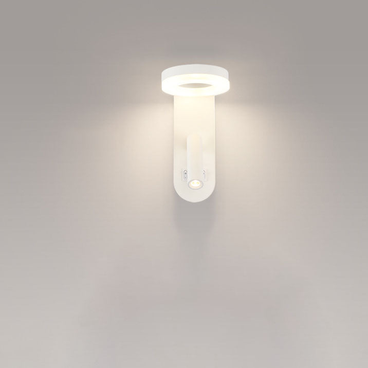Moderne minimalistische einfarbige Aluminium-Eisen-Acryl-LED-Wandleuchte 
