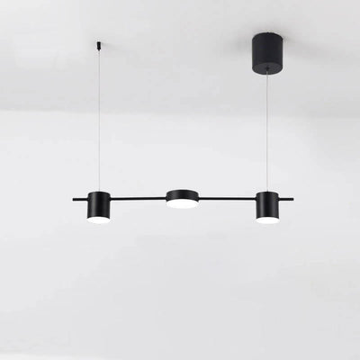 Moderner, minimalistischer LED-Kronleuchter mit rundem Strahler und Inselleuchte