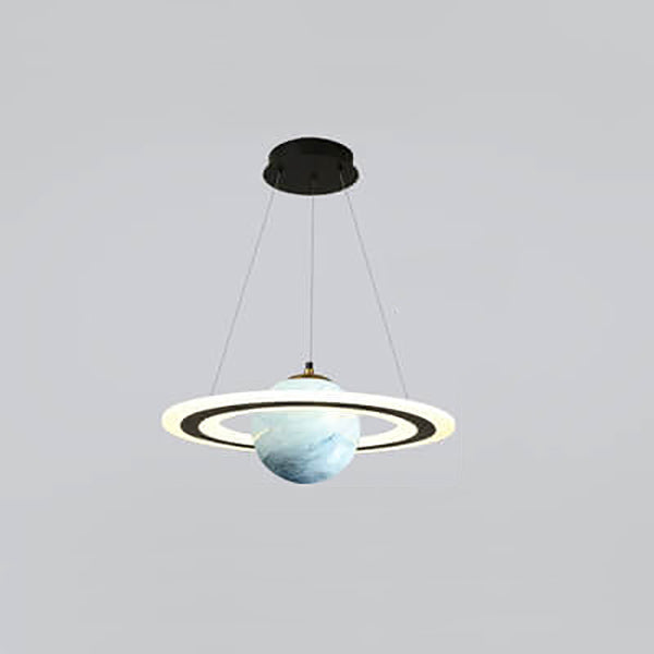 Moderne Kreativraum Planet Kreis Kinder LED Kronleuchter 