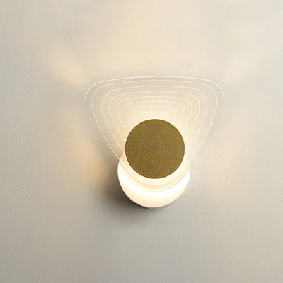 مصباح حائط LED أكريليك هندسي ذهبي فاخر حديث 