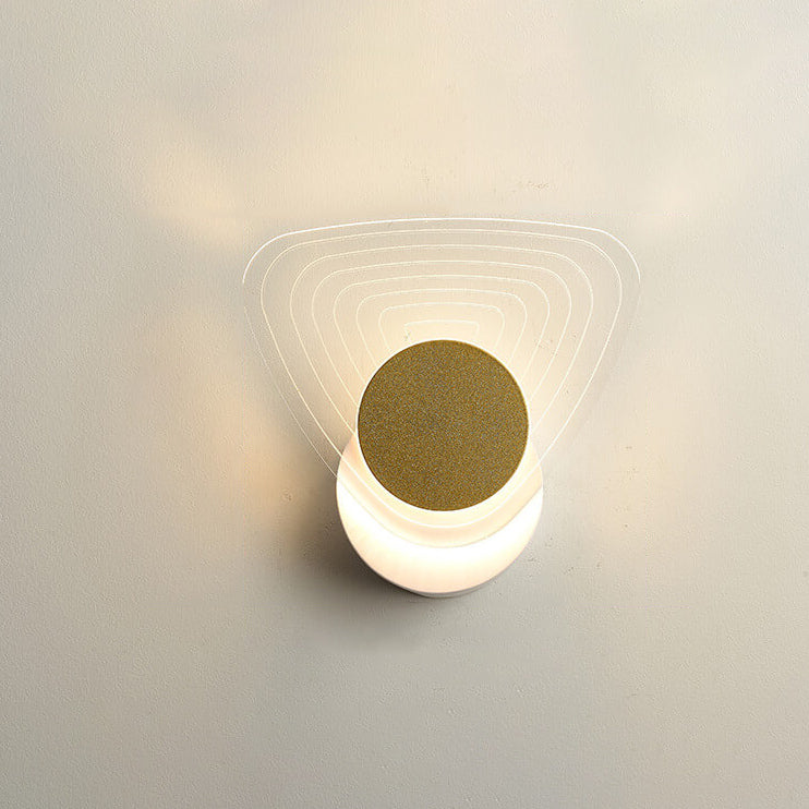 مصباح حائط LED أكريليك هندسي ذهبي فاخر حديث 