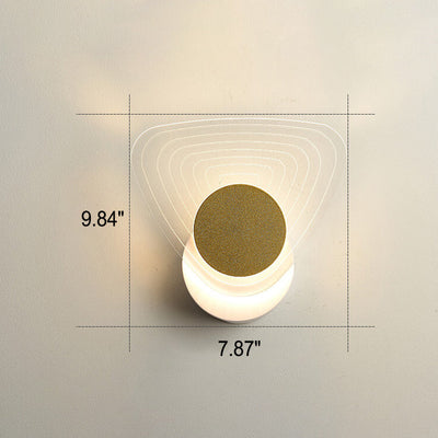 مصباح حائط LED أكريليك هندسي ذهبي فاخر حديث 
