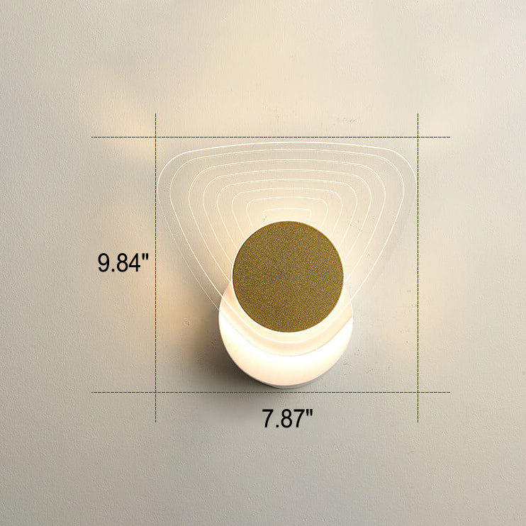 مصباح حائط LED أكريليك هندسي ذهبي فاخر حديث 