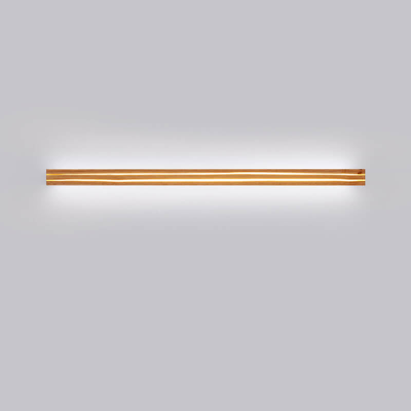 Japanese Wabi-sabi Modern Linear Wood LED Wall Sconce Lamp