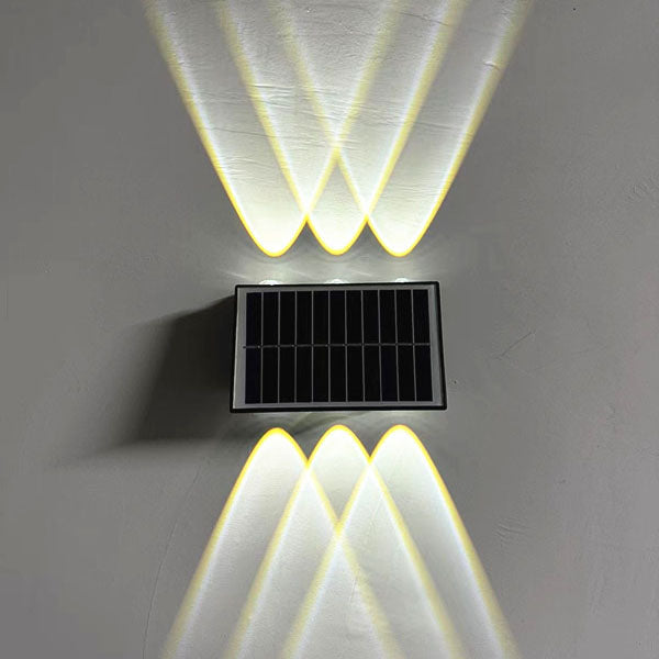 Contemporary Industrial Solar Waterproof ABS Column LED Wall Sconce Lamp For Outdoor Patio