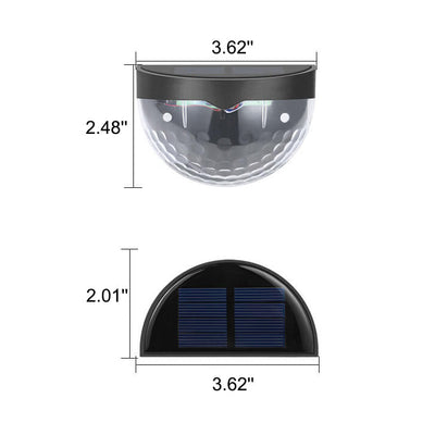 Lámpara de Aplique de Pared de Sombra de Luz Impermeable para Exterior en Semicírculo Solar 