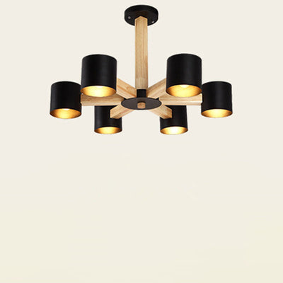 Scandinavian Minimalist Log 3/6/8-Light Island Light Chandelier