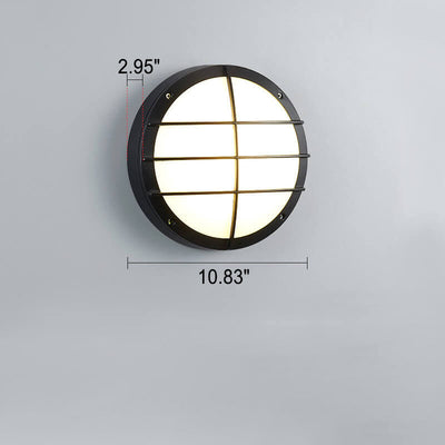 Creative Round Outdoor Waterproof Aluminum Acrylic LED Flush Mount Ceiling Light