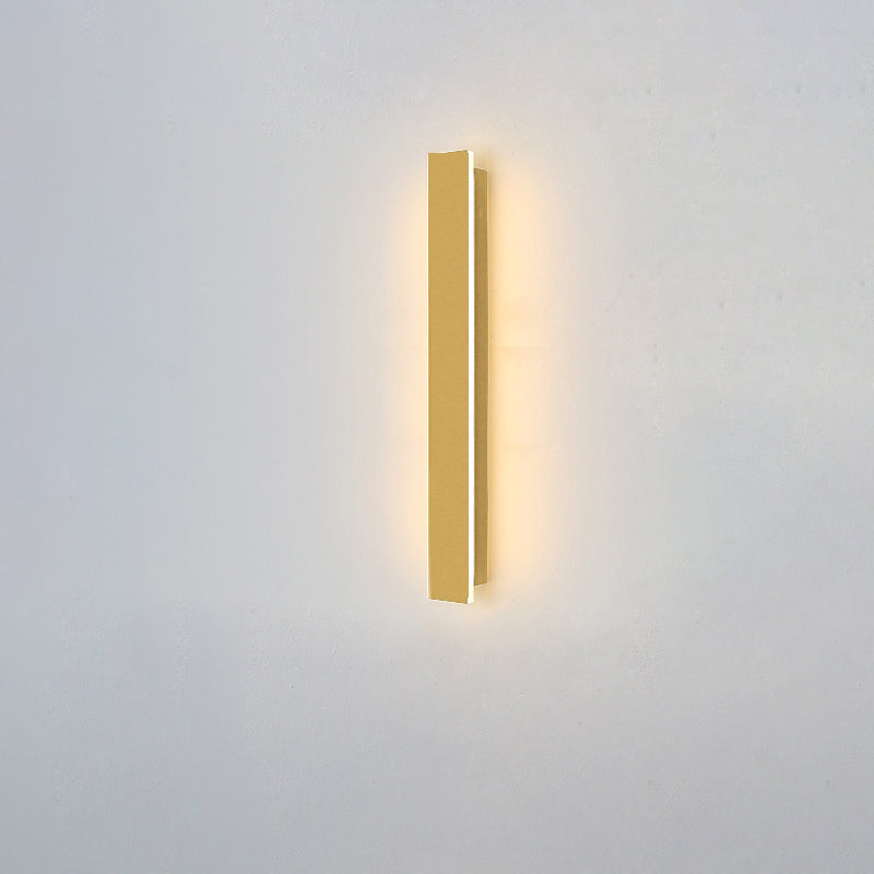 Outdoor Modern Simple Gold Long Strip Acrylic Iron Waterproof LED Wall Sconce Lamp