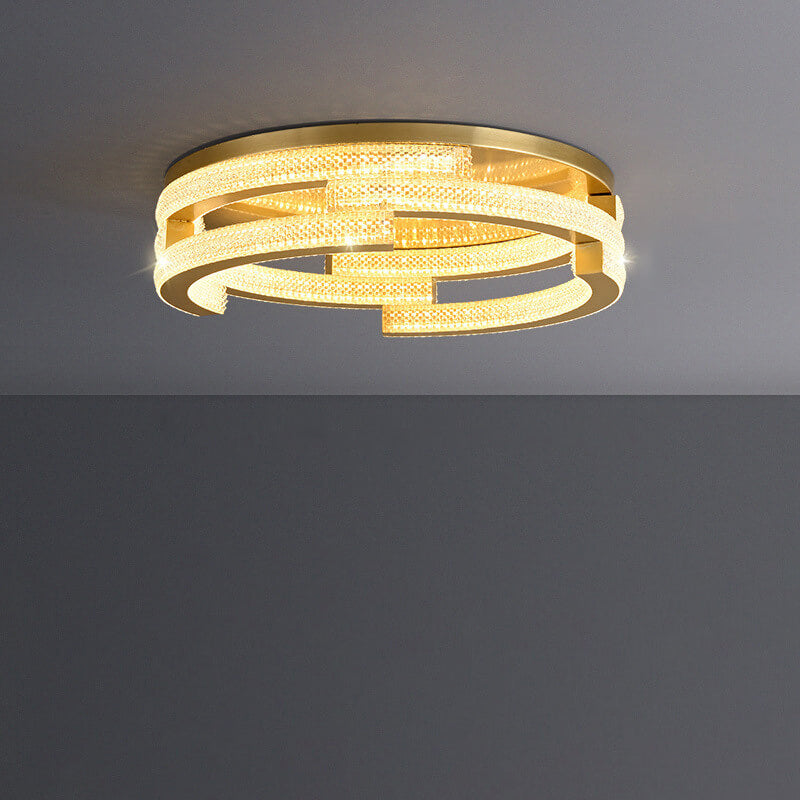 Modern Acrylic 3D Diamond Pattern Design LED Flush Mount Light