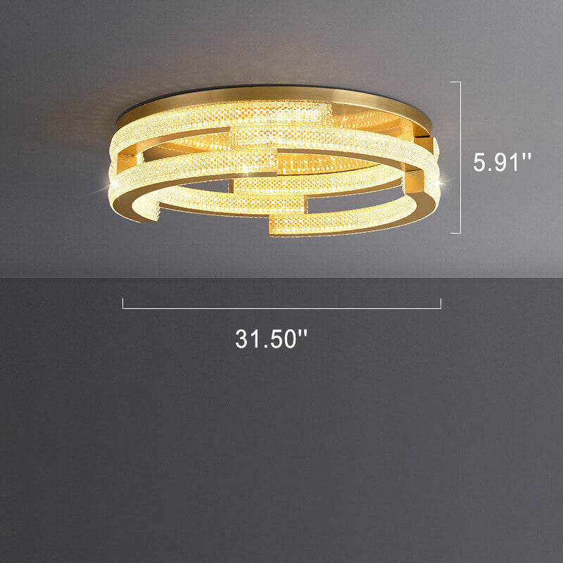 Modern Acrylic 3D Diamond Pattern Design LED Flush Mount Light